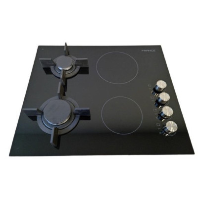 FRANCE VD60BNGV Crystal 2 Gas + 2 Vitro Ceramic Cooktop 60CM