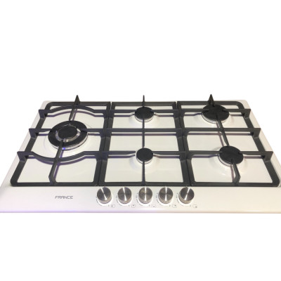 FRANCE PLUX 95WH Gas Cooktop 85CM Cast Iron White (Made In