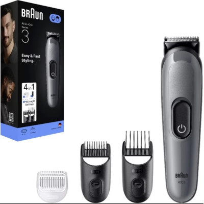 Braun AIO 3500 All In 1 Trimmer + 14 Length Comb +