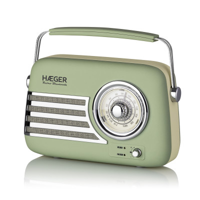 HAEGER RB-GRE001A Vintage FM Radio with Bluetooth Speaker