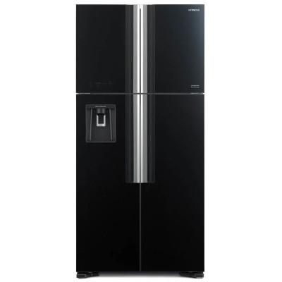 HITACHI RW760PK7GBK 4 Door Glass Black Refrigerator