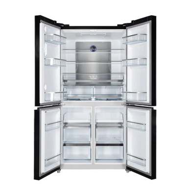 Signature BG-974 4 Door Refrigerator Glass Black, Inverter