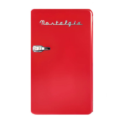 Nostalgia BC90YR Retro Fridge One Door, Red | Lebanon