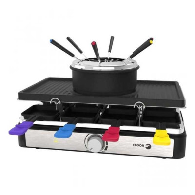 Fagor FG369 Raclette Fondu With Grill 1400W, 8 Persons